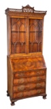 Gothic Revival Mahogany Secretary Bookcase