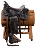 Black Leather Horse Parade Saddle
