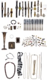 Gold, Sterling Silver and Costume Jewelry and Tableware Assortment