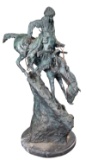 After Frederic Remington (American, 1861-1909) 'Mountain Man' Patinated Bronze Sculpture