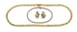 18k and 14k Gold, Citrine and Diamond Jewelry Suite
