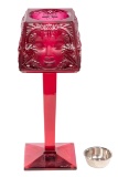 Lalique Crystal 'Rouge Masque de Femme' Candle Holder