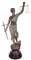 Unknown Artist (20th Century) 'Lady Justice' Patinated Metal Sculpture
