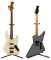 Electric 4-String Bass Guitar and 6-String Guitar
