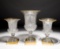French Empire Style Ormolu Mounted Crystal Urn Suite