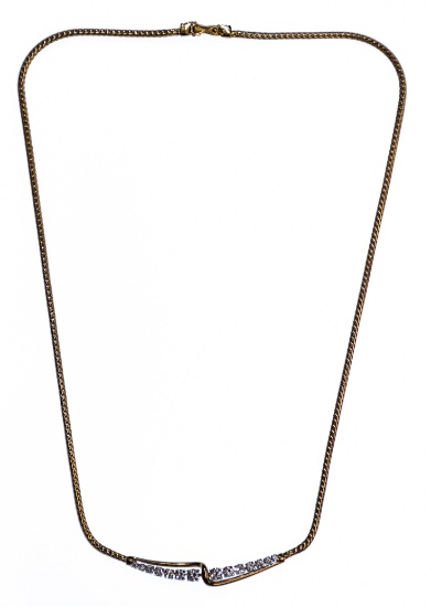Bella Cosa 18k Yellow Gold and Diamond Necklace