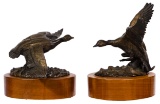 Ronald Sweeten (American, 20th Century) Bronze Bird Sculptures