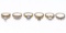 14k Yellow Gold and Crystal Ring Assortment