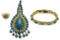18k Gold and Persian Turquoise Jewelry Suite