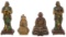Chinese Buddha and Roof Tile Statue Assortment