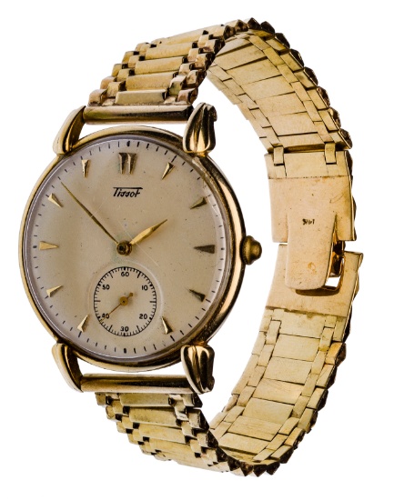 Tissot 14k Yellow Gold Case and Band Wristwatch