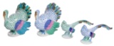 Herend 'Fishnet' Porcelain Bird Figurine Assortment