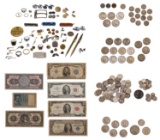 Precious Metal and Costume Jewelry and Coin Assortment