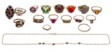 10k Gold and Gemstone Ring Assortment