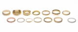 14k Yellow Gold and Platinum Ring Assortment