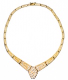 14k Yellow Gold Greek Key Design Necklace