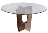 Modern Glass Top Dining Table