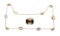 18k Yellow Gold and Semi-Precious Necklace and Ring