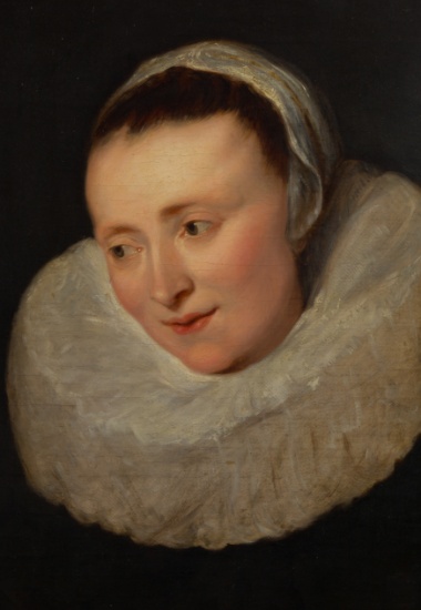 After Anthony van Dyck (Flemish, 1599-1641) 'Portrait of Margareta de Vos' Oil on Canvas