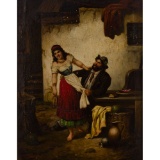 J. Arlet (French, 19th Century) Oil on Canvas
