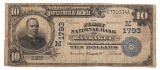 1902 $10 National Currency, Kankakee, Illinois (Charter #1793)