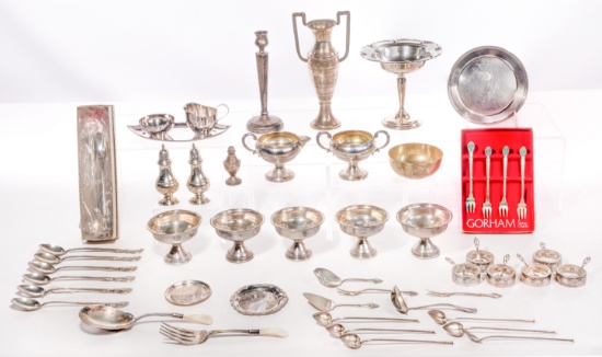 Sterling Silver and European Silver (800) Tableware Assortment