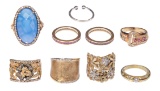 14k Gold and Gemstone Ring Assortment