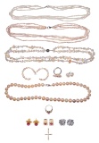 Platinum, Gold, Sterling Silver and Costume Jewelry Assortment