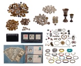 Costume Jewelry, Sterling Silver Hollowware and Coin Assortment