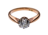 14k Rose Gold and Diamond Ring