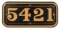 GWR Cast Iron Cabside Numberplate 5421 ex 5400 Class 0-6-0PT