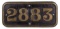 GWR Brass Cabside Numberplate 2883 ex 2800 Class 2-8-0