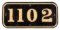 GWR Cast Iron Cabside Numberplate 1102 ex Class 1101 0-4-0T