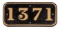 GWR Cast Iron Cabside Numberplate 1371 ex 1366 Class 0-6-0PT