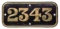 GWR Brass Cabside Numberplate 2343 ex Dean Goods Class 0-6-0