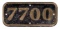 GWR Brass Cabside Numberplate 7700 ex 5700 Class 0-6-0PT