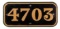 GWR Cast Iron Cabside Numberplate 4703 ex 4700 Class 2-8-0