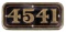 GWR Brass Cabside Numberplate 4541 ex 4500 Class 2-6-2T