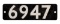GWR Cast Iron Smokebox Numberplate 6947 ex HELMINGHAM HALL 4-6-0