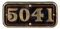 GWR Brass Cabside Numberplate 5041 ex TIVERTON CASTLE 4-6-0
