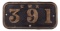 GWR Brass Cabside Numberplate 391 ex Standard Goods Class 0-6-0