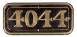 GWR Brass Cabside Numberplate 4044 ex PRINCE GEORGE 4-6-0