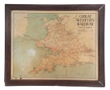 Great Western Railway Tin Map
