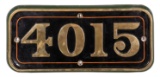 GWR Brass Cabside Numberplate 4015 ex KNIGHT OF SAINT JOHN 4-6-0