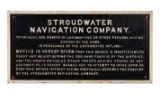 Stroudwater Navigation Co. Railway Restriction Sign
