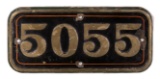 GWR Brass Cabside Numberplate 5055 ex EARL OF ELDON 4-6-0