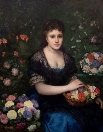 Stephane Baron (French, 1827-1882) Oil on Canvas