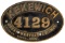 GWR Brass Combine Worksplate Kekewich 4129 4-4-0 Bulldog Class