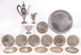 Sterling Silver Tea Service and Plates