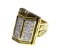 R Stone 18k Yellow Gold and Diamond Ring